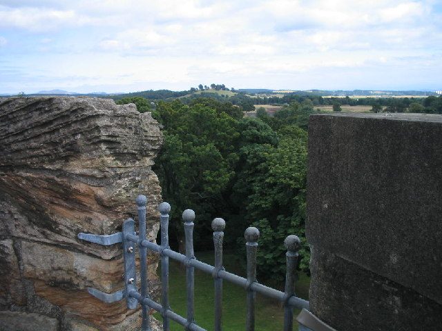 The view east from Alloa Tower across the surrounding country.